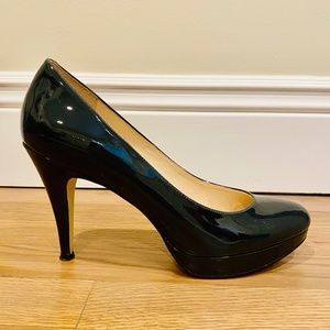 Enzo Angliani navy lacquer platform pumps Y2K 
Preppy Wedding Party